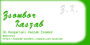 zsombor kaszab business card